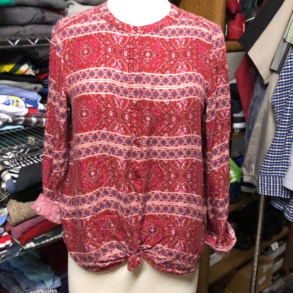 Lucky Brand Patterned Blouse